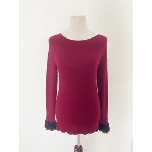 Oscar de la Renta Sweater 2016 Wool Lace.